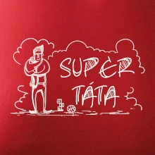 Kreslený nápis super táta