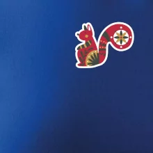 Folklor na prsu veverka