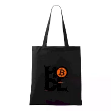 Hodl velký nápis a logo BTC