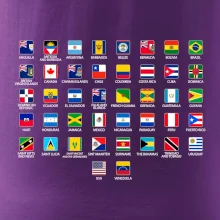 Vlajky států - Amerika