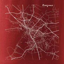 Černobílá mapa Znojmo