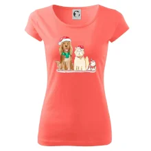 Veselé vánoce - pes, křeček a kočka