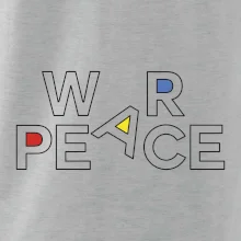 War, peace - barevný nápis