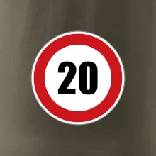 Dopravní značka - omezení rychlosti 20
