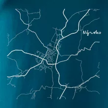 Černobílá mapa Nýrsko  340 22