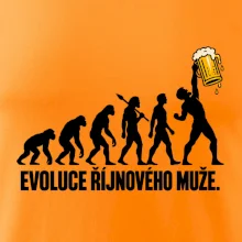Evoluce říjnového muže s velkým půllitrem piva