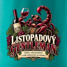 Listopadový gentleman se sklenkou červeného vína