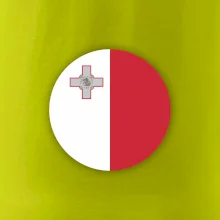 Vlajka Malta kulatá velká