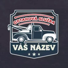 Odtahová služba - erb - červený nápis