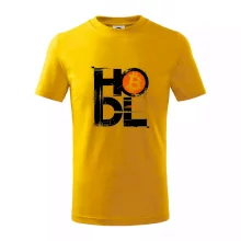 Hodl velký nápis a logo BTC