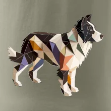Border colie slepená z papíru