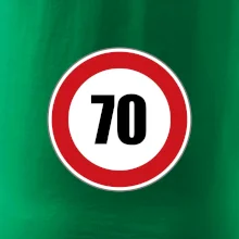 Dopravní značka - omezení rychlosti 70