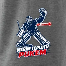 Hokejový teploměr pukem