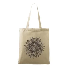 Slunečnice kreslená černobílá