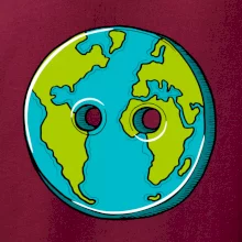 Planeta země knoflík (Pecka design)