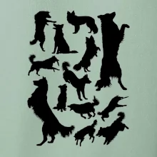 Border kolie siluety