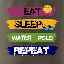 Eat sleep watter polo barevné