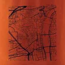 Praha Malá Strana - Mapa černobílá