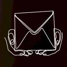 Obálka pošták jedním tahem