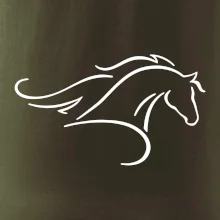 Kůň - bežící silueta hlavy