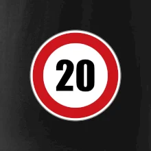 Dopravní značka - omezení rychlosti 20
