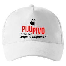 Já piju pivo - tvoje superschopnost? rovný nápis