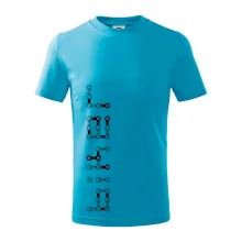 Biker nápis na výšku řetěz