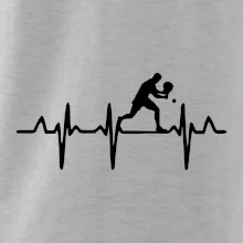 EKG stolní tenista stojící