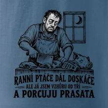 Řezník vzhůru od tří a porcuju prasata