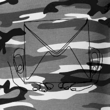 Obálka pošták jedním tahem