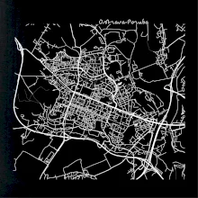 Mapy měst černobílé Ostrava Poruba