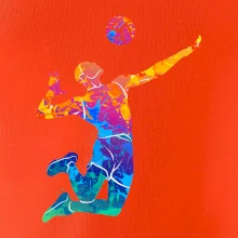 Volejbalista splash s míčem