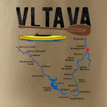 Mapa řeky Vltavy