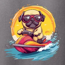 Mops na vodním skútru