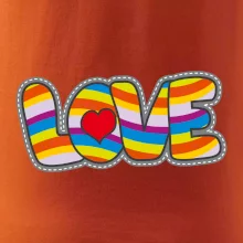 Love nápis duhový