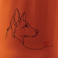 Vlčák a srdce - minimalistická linka