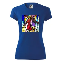 Vitráž - Ježíš a kříž