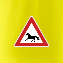 Dopravní značka - Pozor kůň běžící