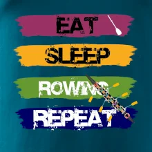 Eat sleep rowing repeat barevné