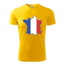 Francouzská vlajka mapa obrys