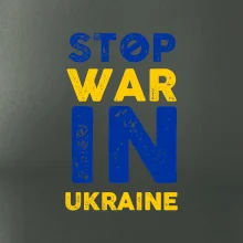 Barevný nápis Stop war in ukraine