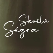 Skvělá ségra - nápis na zádech