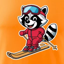 Mýval na lyžích - kreslený