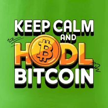 3D nápis Keep Calm and HODL Bitcoin