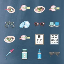 Oční lékař ikony