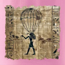 Egyptské hieroglyfy parašutista Egyptské hieroglyfy parašutista