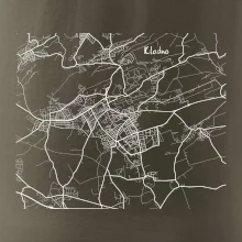 Černobílá mapa Kladno