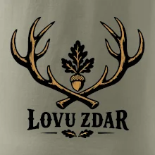 Lovu zdar paroží dubový žalud minimalistický znak