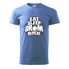 Eat sleep drum repeat - minimalistický bubenický slogan