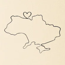 Mapa Ukrajiny - srdce
